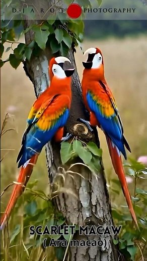Scarlet Macaw (Ara macao)#Shorts#BirdEducation#WildlifePhotography