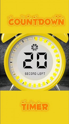 20 Second Timer - 20 second countdown timer with alarm alert sound #countdown #timer #success #focus