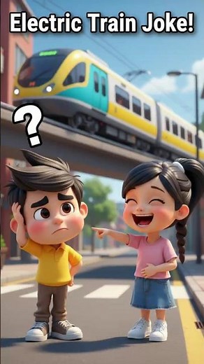 Puna vs Suni Electric Train Joke 😂 | Funny Cartoon Short | Puna Suna Cartoon Family