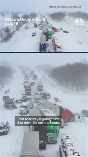 Harsh winter weather is being blamed for a 100-car pileup near Grand Rapids, Michigan that forced police to shut down Interstate 196 in both directions for hours. | NBC News