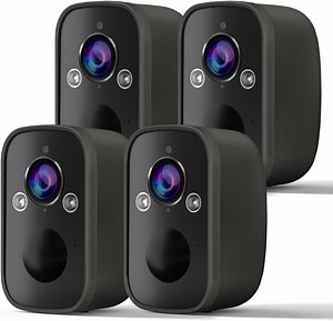 4Pack Security Cameras Wireless Outdoor 2K Home Security Cameras Outdoor, AI Motion Detection, Color Night Vision, 2-Way Talk, Support Alexa