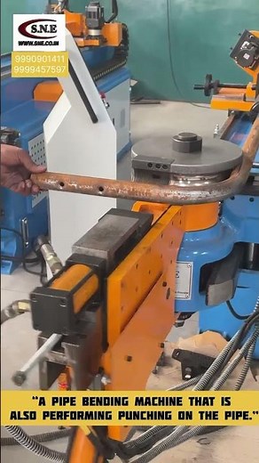 Pipe Bending and Punching on same machine Pipe Bending Machines by SNE #pipebending #bendingmachine