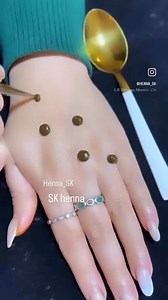 284K views · 713 reactions | Baby balloons henna design hack using golden spoon lol  | SK Henna | Facebook