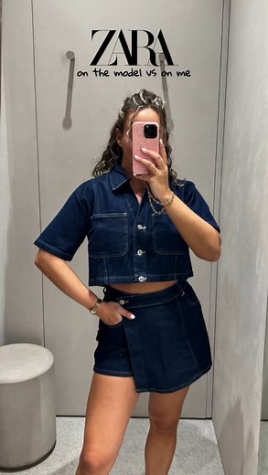 Sarah ✨️ on Instagram: "ZARA ON THE MODEL VS ON ME 💙👏🏼✨ comment SHOP and I will send you a DM with links to everything! I feel like they are killing it atm, so many gorgeous pieces in store again this week! I’m struggling to choose a fave cause I actually love them all! Also the last dress is available in a stripe pattern & I actually think I prefer it so check it out! What’s your fave? 🥰 #zara #zaranewin #denim #holidayoutfitinspo #newinzara #tryon #onthemodelvsonme #highstreetfashion #styl