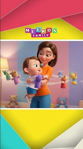 Baby Meeko Dances with Animals Puppets #shorts #meekosfamily #kidssong