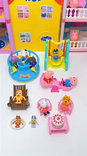 Satisfying Bluey & Peppa Pig Swing Setup at Home #peppapig #bluey #asmr #unboxing #satisfying