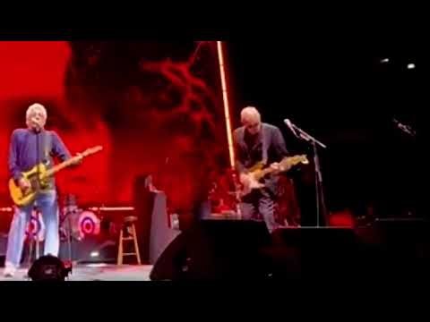 THE STRAT SMASHER: Pete Townshend throws his Fender Stratocaster off stage at Simon Law