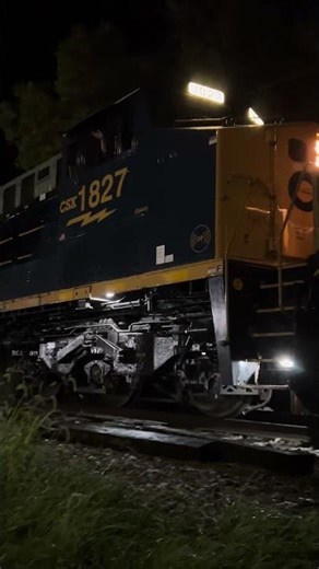 CSX B&O heritage unit blows the horn! #foryou #train #railroad #trainhorn #ytshorts #csx #heritage