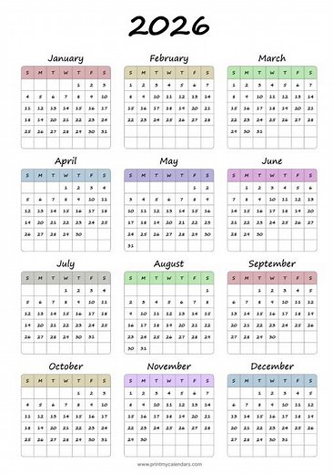 2026 Calendar Printable | Free PDF Download (US) | A4 & Letter Size #2026 #2026calendar #calendar