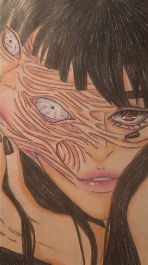 redrawing my old portrait of tomie #trending #shortsvideo #art #fyp #drawing