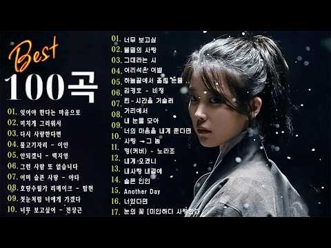 광고 없이 하루 종일 듣는 발라드 Best 100 ｜ 집중력 UP! 일할 때 듣기 좋은 감성 노래 임창정,성시경,더원,백지영,김필,양파,이승기,왁스,김범수,소울스타,원티드 1