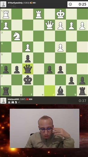 Back Rank Queen Checkmate in Bullet Chess ⚡