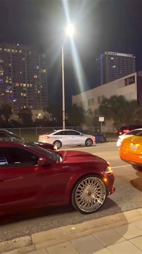 Candy gold Cadillac on 30’s DUB skates and Hellcat Charger on 26’s Forgiatos