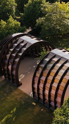 Architect Marina Tabassum told Dezeen how her recently unveiled Serpentine Pavilion reflects "a blurring of boundaries”. Tabassum has designed A Capsule in Time, a light-filled partially sheltered structure, with her practice Marina Tabassum Architects, as part of the annual Serpentine commission. "[The pavilion] has this very archaic form and has a certain sense of enclosure, but we've made these cuts, and that also creates a connection to the park and the surrounding," explained Tabassum. "I t