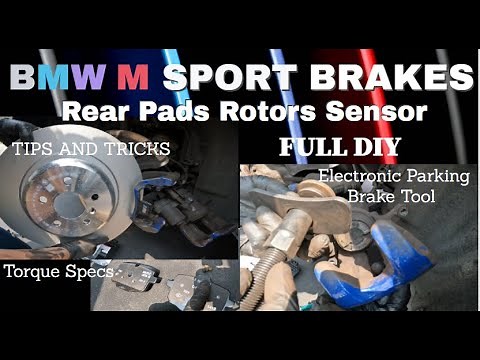 BMW Rear Sport Brakes Replacement Pads Rotors Sensor DIY With Full Details, Torque, Tricks!