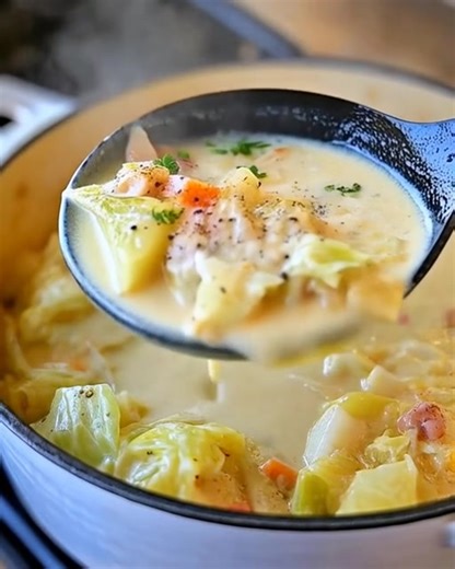 36K views · 149 reactions | 塞✨ Creamy Cabbage Soup – hearty, cozy,...