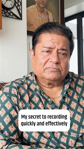 This is my secret to recording quickly and effectively — which isn’t a secret anymore! 😉 Watch the video — I hope it gives you a glimpse into the experience and learning gathered over decades. 🎙️✨ #RecordingSecrets #MusicProcess #AnupJalota #BehindTheMusic #StudioVibes #BhajanRecording #EffortlessMusic #MusicianLife #RecordingTips | Anup Jalota