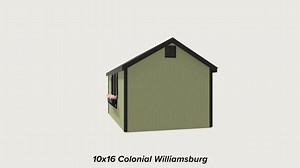 Little Cottage Co. Colonial Williamsburg 8 ft. x 14 ft. Outdoor Wood Storage Shed Precut Kit with Operable Windows (112 sq. ft.) 8x14 WCGS-PC