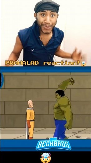 Reaction-এর উপরে Reaction😀! Beckbros REACT to Hulk Vs one PUNCH MAN😆!#shorts