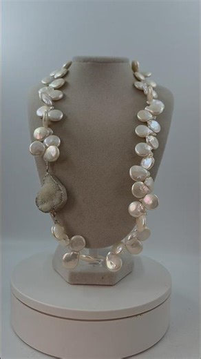 THE TURTLE SHELL Live Jewelry Sale Preview Freshwater Baroque Pearls with Quartz Druzy