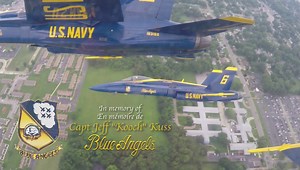 A missing-man formation tribute for our friend, Captain Jeff "Kooch" Kuss, U.S. Navy Blue Angels. Blue skies friend. Une formation en hommage aux disparus pour notre ami, le Capitaine Jeff "Kooch" Kuss, des Blue Angels de la Marine des États-Unis. Repose en paix. Tu nous manquera. -with/avec the/les Skyhawks | Canadian Forces Snowbirds