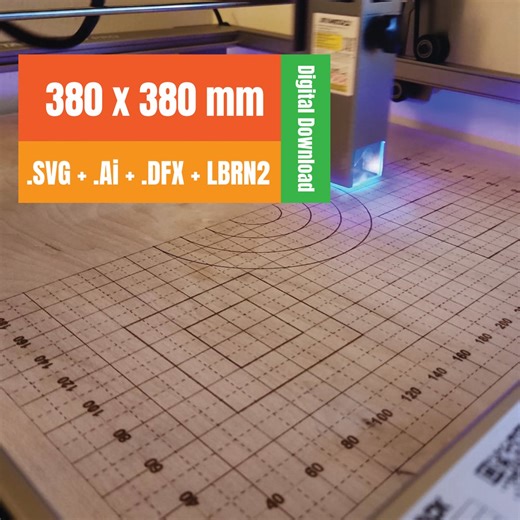 Basic Waste Grid 380x380 Mm Laser Machine. Ready Lightburn File. - Etsy UK