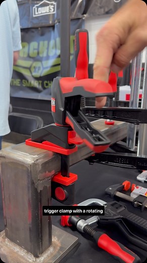 360° rotating clamp handle...gets you clamped in those awkward situations. This the @besseytools_northamerica EHKL360 clamp Available in 6",12", or 18" lengths Starts at $21.95 Product demonstration from @hardwarehuddle #clamp #carpenter #woodworking #woodworker #handyman #diyproject | TOOLS by Design