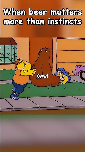When beer matters more than instincts #funnyvideo #thesimpsons #simpsons #simpsonsfunny