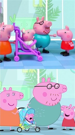Toy VS Tales: George Gives Daddy Pig a MAKEOVER #shorts #georgepig #peppapig