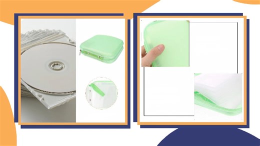 Watch Portable Clear Plastic 40 CD DVD VCD Disc Holder Storage Box on Amazon Live