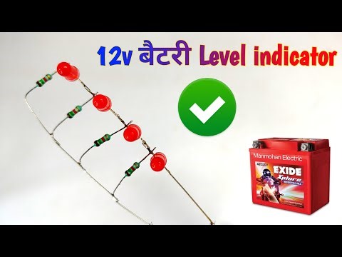 12v battery level indicator kaise banaye || battery level indicator circuit with led