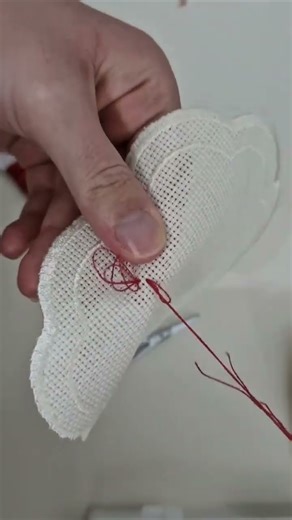 Starting point of cross stitching/how to do crossstitching. #needlework #crossstitch #slowstitch