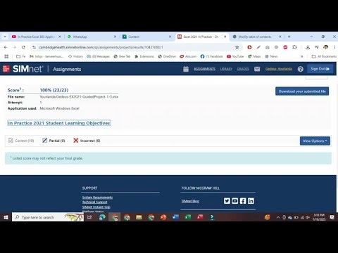 Excel 2021 In Practice - Ch 1 Guided Project 1-3 | Simnet 2024 365 Chapter 1