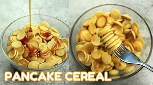 60K views · 467 reactions | EASY MINI PANCAKES RECIPE | PANCAKE CEREAL! | Kirbyyy | Facebook