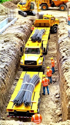 RC Construction Site: Miniature Heavy Equipment in Action! 🚧