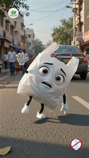 The Hidden Journey of a Single-Use Plastic Bag 🛍️❌ | Say NO to Plastic! #shorts