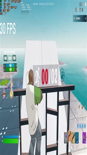 ⚡Fortnite FPS Test | 30 vs 60 vs 120 vs 144 vs 165 FPS #shorts