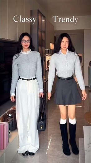 Trendy vs classic look 🥵😍 #fashion #summer #trendy #summerfashion #shorts