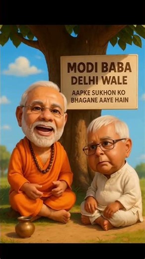 Modi Baba aur Lalu ChaCha new comedy Dar video😃😃😃😃 #devotionalsong😃😃😃😃