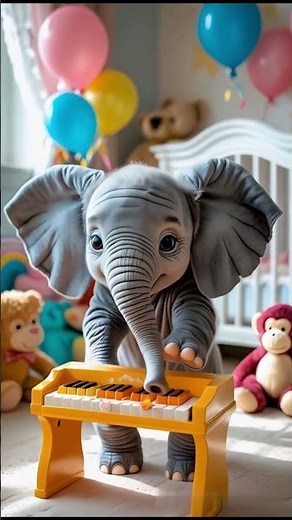 Adorable Animals Playing Piano in Magical World | Cute & Calming Animation #aivideo #cute #animal