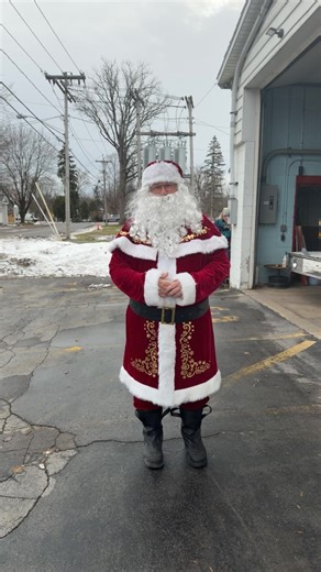 Santa Prepping to leave the Fire House! | Durhamville Fire Department