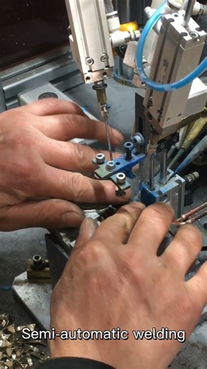 Automatic mechanical spot Welding #eyewearmanufacturing