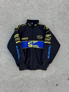 Racing Jacket Subaru F1 Black Bomber Jacket, Rare Style Streetwear Embroidered Y2K Unisex Jacket - Etsy