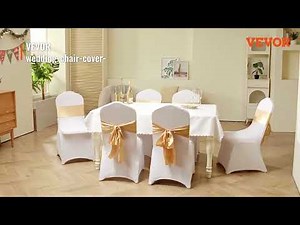 VEVOR Stretch Spandex Chair Covers: Transform Your Chairs for Weddings & Parties!