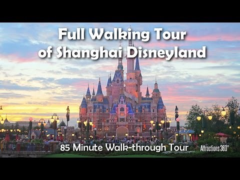 [HD] FULL Shanghai Disneyland STEADY Walking Tour of the whole Park - 85 Minute Tour