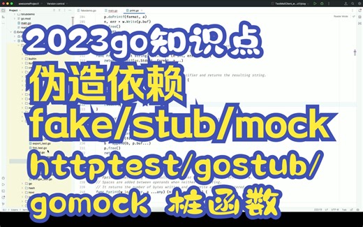 go测试-伪造依赖fake/stub/mock
