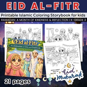 Eid al-Fitr Mubarak Coloring Storybook, Learning A Celebration of After Ramadan