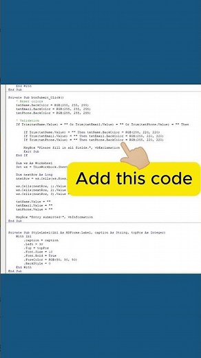 Make Your Excel Forms Actually Usable #excel #tutorial #automation