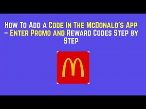 How To Add a Code In The McDonald's App – Enter Promo and Reward Codes Step by Step