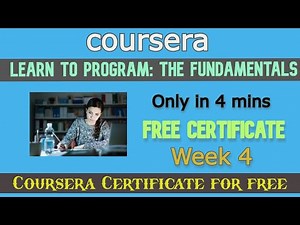 Learn to Program: The Fundamentals Coursera Week 4 quiz Answers